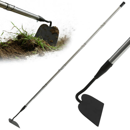 Garden Hoe Tool, 80 Inches Stainless Steel Long Handle Hoe Garden Tool, Garden Hoe for Weeding with 7-inch Wide Welded Blade, Garden Hoes for Weeding, Cultivating, Digging, Loosening, and Planting
