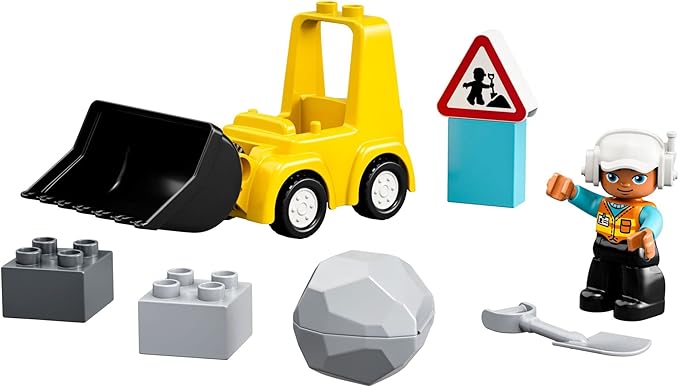 LEGO DUPLO Town Bulldozer Construction Vehicle 10930 Toy Set Early Development and Activity Toys Gift for Grandchildren Toddlers Boys &amp Girls Ages 2 Years Old and Up