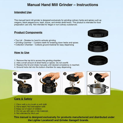 Herb Grinder. 3 inch herb grinder. Easily grind spices for home, kitchen and when traveling. Custom printed Trump grinder has three layers (No Screen Catcher)