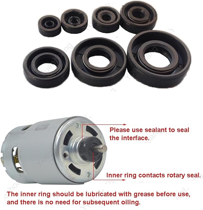 5PCS Motor Drive Shaft Seal ID 2-12mm for RC Boat Accessories(Inner Dia 12mm)