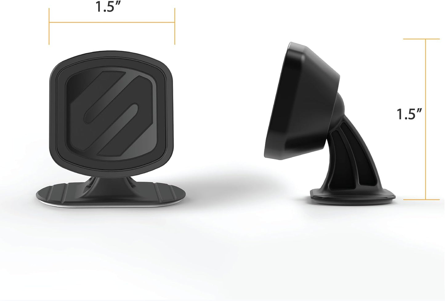 Scosche MMWSM-2PKXCES0 MagicMount Select Magnetic Car Phone Holder Mount for iPhone and Android - 2 Pack - Secure Magnetic Cell Phone Mount for Car Window or Dash - Universal 360° Adjustable Head