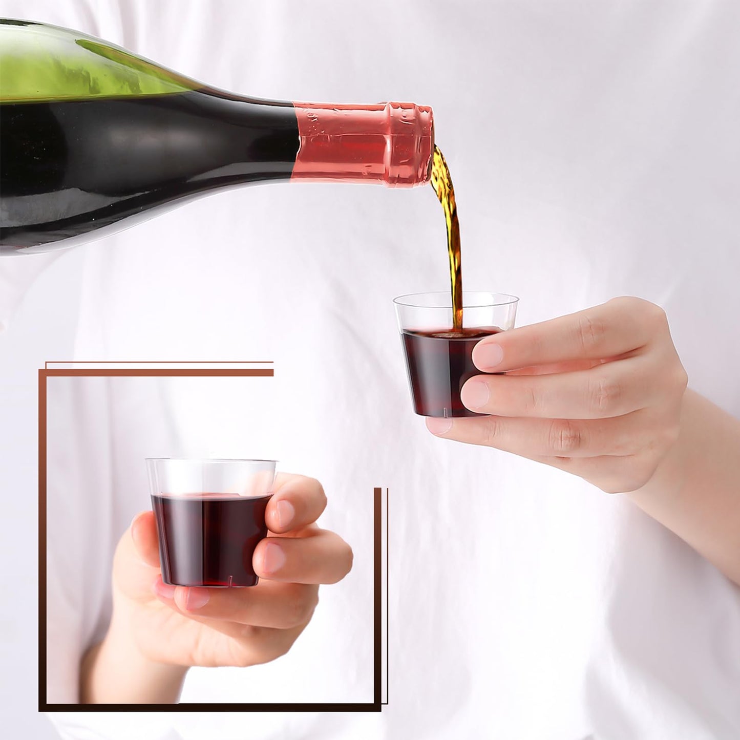 JOLLY CHEF 500 Shot Glasses 2 oz Disposable Cups 2 Ounce Plastic Shot Cups Ideal for Halloween, Thanksgiving, Christmas Party