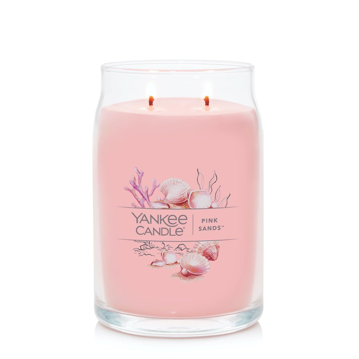 Yankee Candle Pink Sands Scented Signature 20oz Large Jar 2-Wick Candle Over 60 Hours of Burn Time