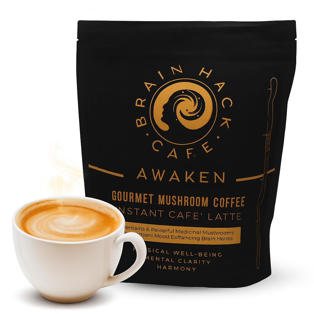 Brain Hack Café Mushroom Espresso Coffee