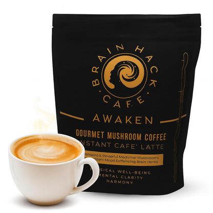 Brain Hack Café Mushroom Espresso Coffee