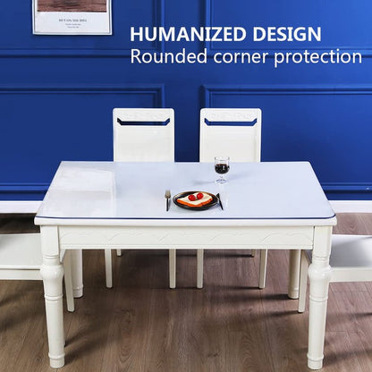 SPLENDEFUL PVC Clear Table Protector - Multisize Thick Transparent Plastic Desk Cover, Rectangular Night Stand, Office & Computer Desk, Sofa Child Table, Small Desk Protector 12x24 in.