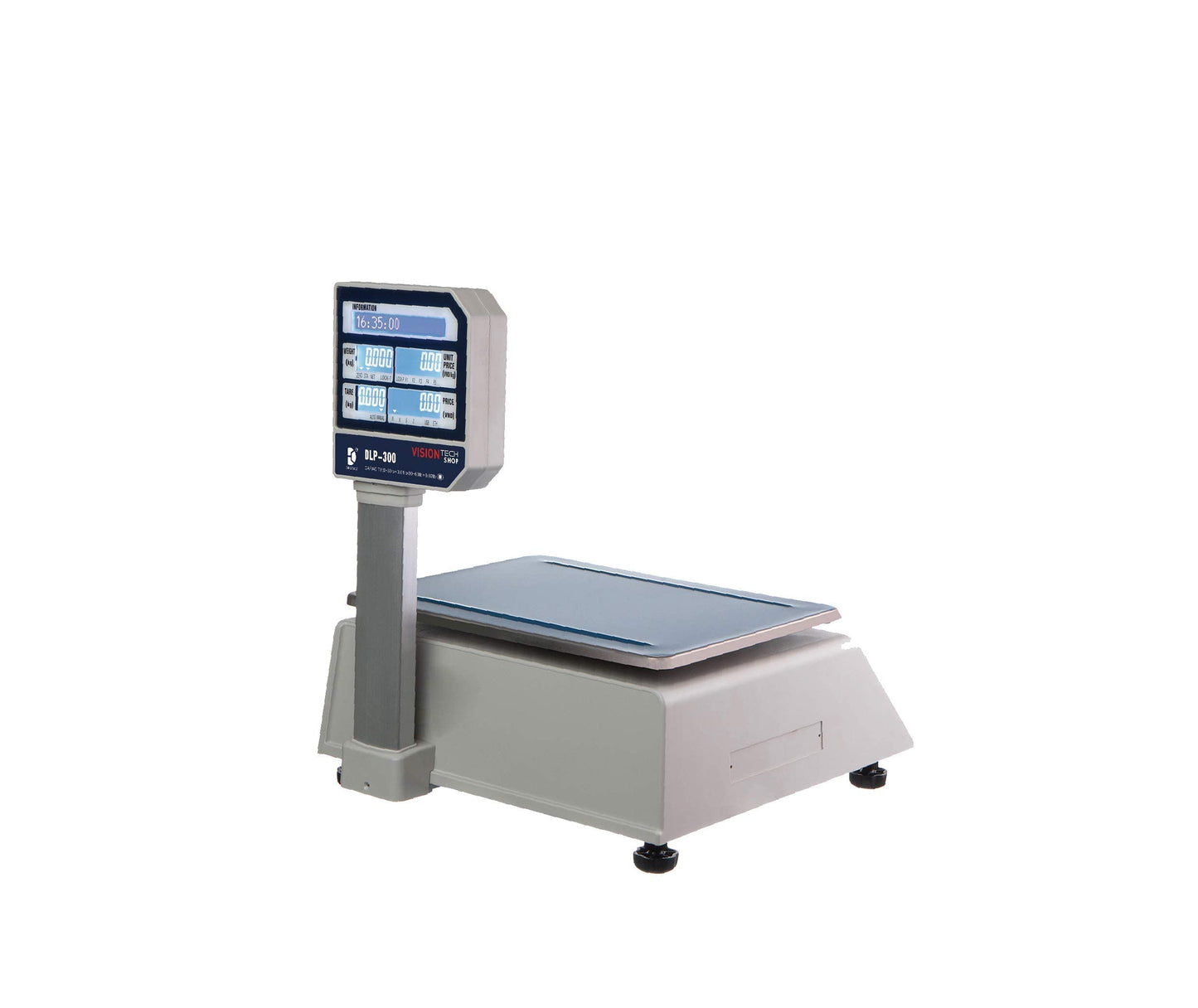 VisionTechShop DLP-300 Label Printing Scale Pole Display, 30/60lbs Capacity, 0.01/0.02lbs, NTEP Legal for Trade