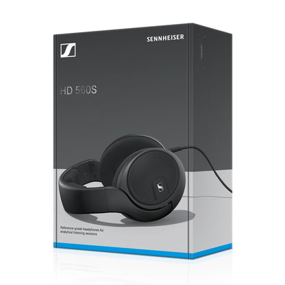 Sennheiser HD 560 S Over-The-Ear Audiophile Headphones - Neutral Frequency Response, E.A.R. Technology for Wide Sound Field, Open-Back Earcups, Detachable Cable, (Black) (HD 560S)