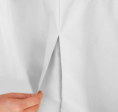 Tablevogue Machine Washable Polyester Solid Fitted Stain Resistant Table Cover Rectangular 96-inch Tablecloths for Events Wedding Special Occasions Table Cloth 8-Foot, White