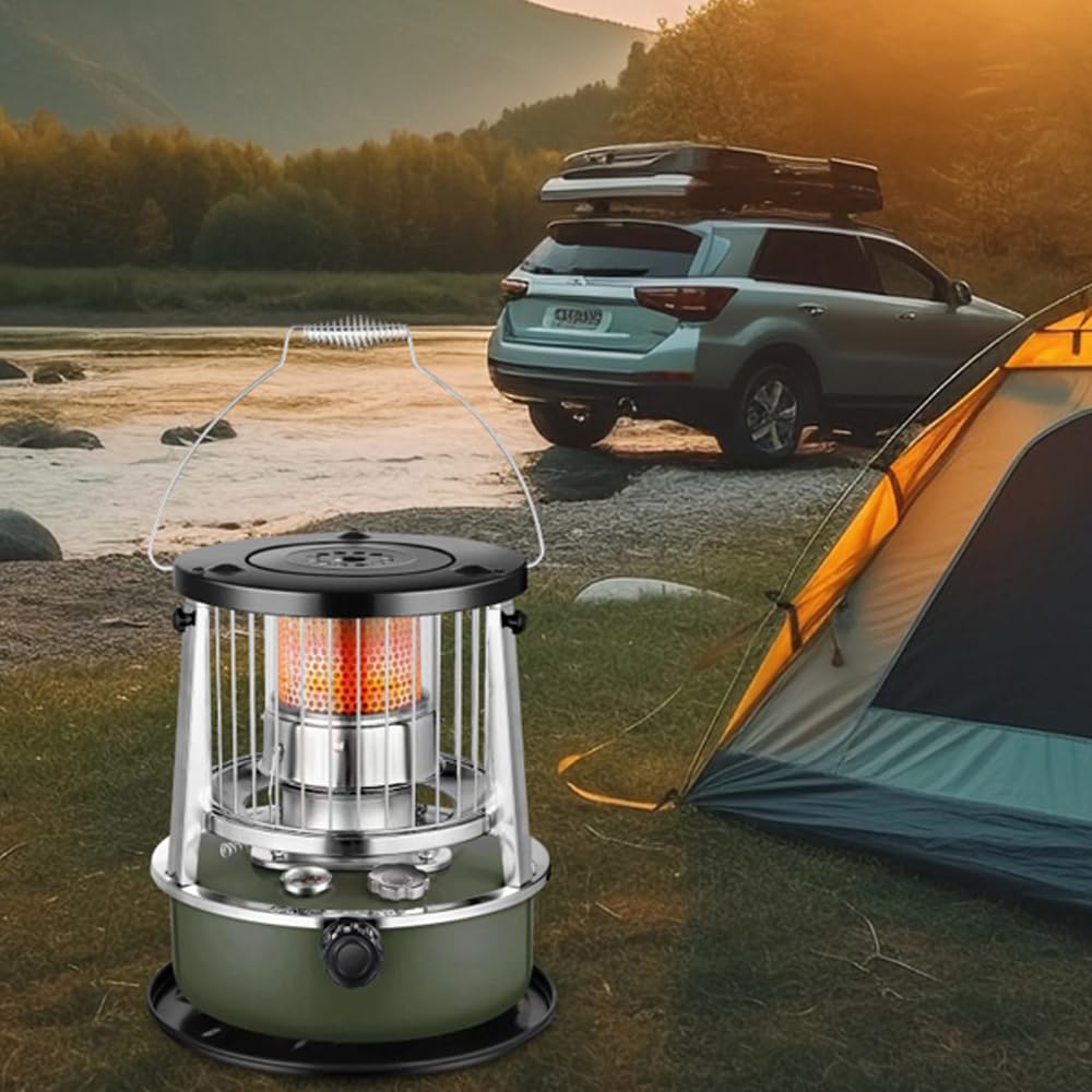 Portable Kerosene Heater, 4.5L Non Electric Radiant Oil Stove Space Heater with 360 Degree Heating and Adjustable Hood, for Indoor Camping Emergency