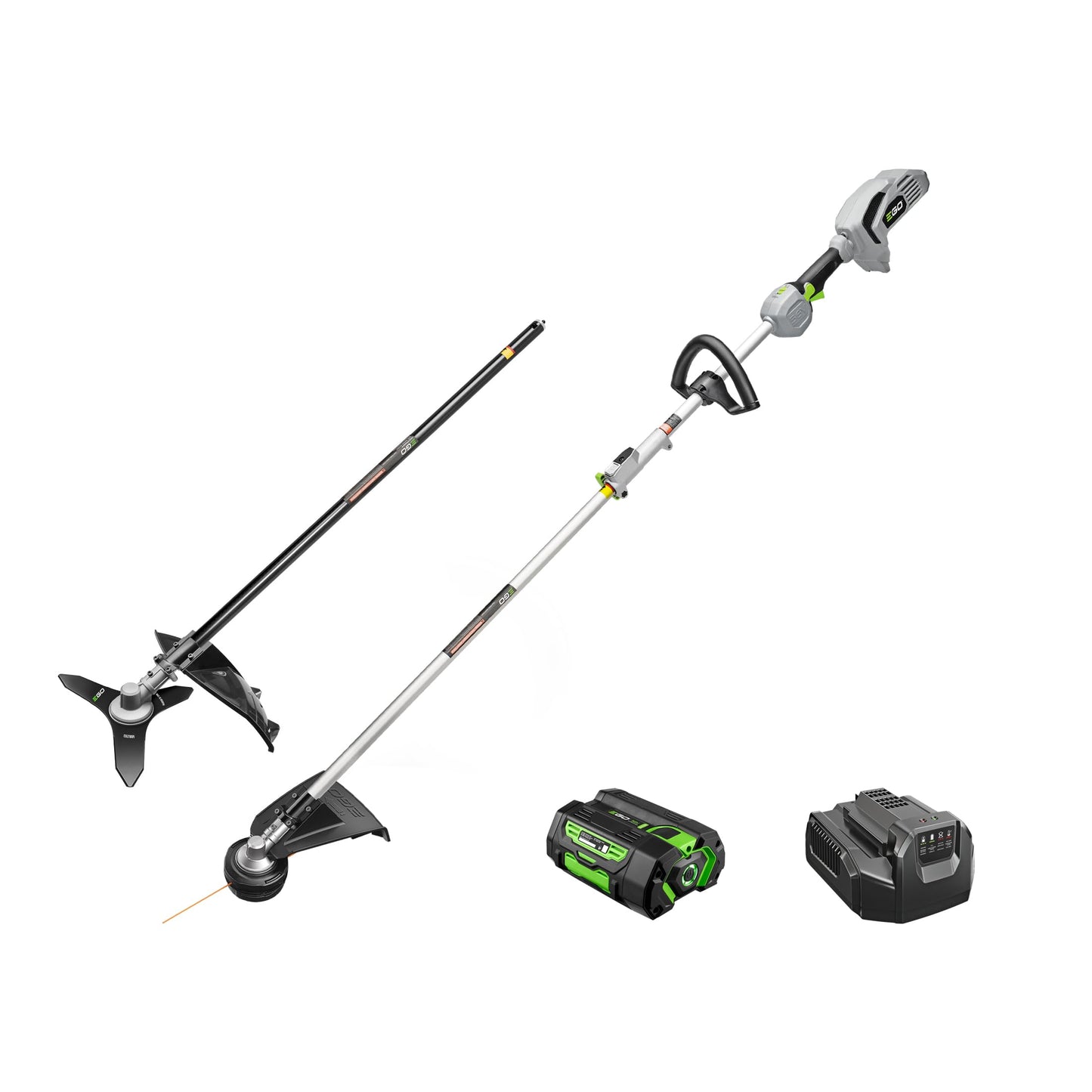 EGO MST1501 Multi Combo Kit: 15-Inch String Trimmer & Power Head with 5.0Ah Battery & Charger Included, Plus Extra (1) BCA1220 12” Brush Cutter Attachment