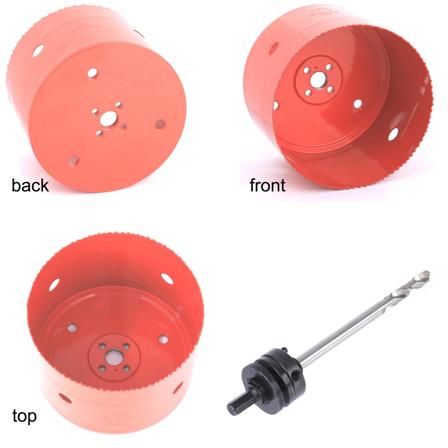JIECHENG 4-1/4 Inch Deep Hole Saw 6-1/2 Inch Diameter for Cutting Thick Wood, Profiles, Closed Profiles, and Large Corrugated Pipes