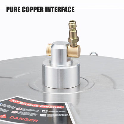 Pressure Washer Surface Cleaner with Wheels Stainless Steel Housing Quick Connector Power Washer Surface Cleaner Attachment Stainless Steel