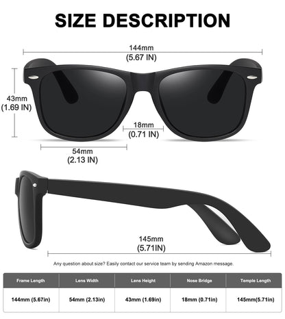 MEETSUN Polarized Sunglasses for Women Men Classic Retro Sun Glasses for Driving UV400 (3 Pack) Black Brown Gradient
