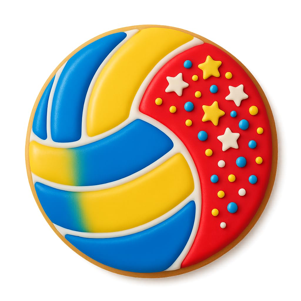 Volleyball Cookie Cutter (2 to 8 inches) by Mighty Gadget USA (4 inches)