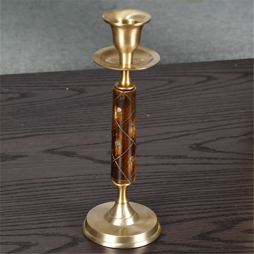 Candle Holder High Quality Brass Retro Handmade Candle Holder Decoration for Home Restaurant Shooting Sports Ornaments Decorative Candle Holder