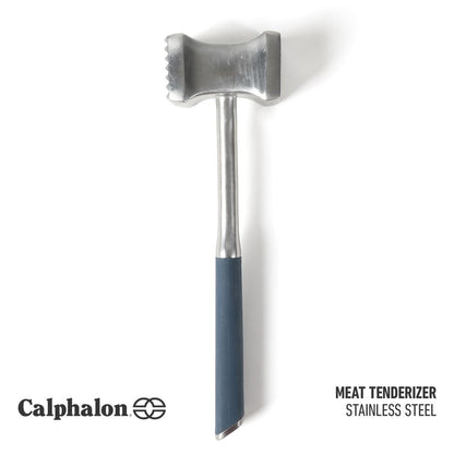 Calphalon Edge Stainless Steel Multi-Sided Meat Tenderizer w/Thermoplastic Rubber Handle - Navy Blue