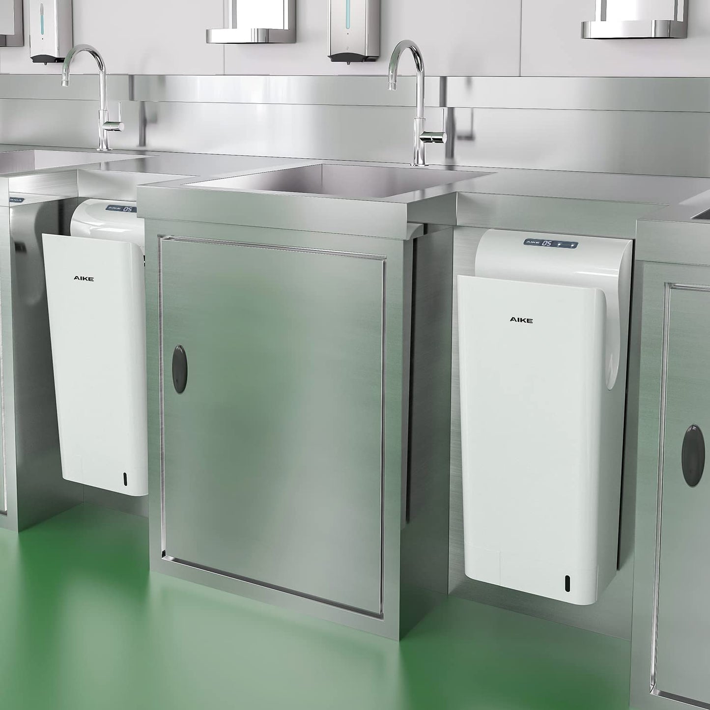 AIKE HEPA Filtered Vertical Hand Dryer Ultimate, UL Approved 120V 1700W White Model AK2030