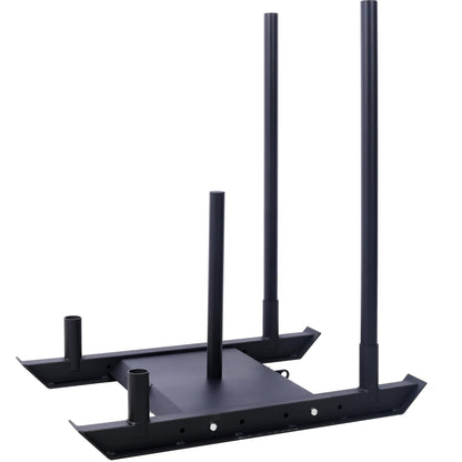 Gecheer Weight Training Pull Sled for Strength, Speed & Conditioning – Heavy-Duty Steel Fitness Sled with 2-Inch Plate Holder for Grass or Turf