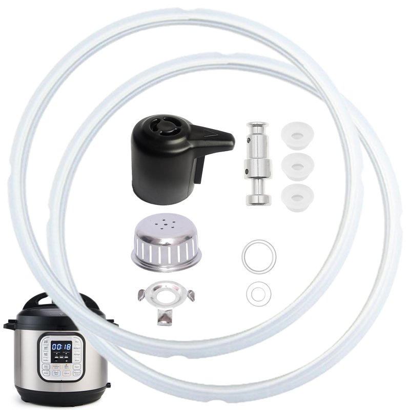 11 PCS Instant Pot Accessories for Duo 5, 6 Quart Qt IP-DUO50 IP-DUO60, InstantPot Replacement Parts Include 2 Sealing Ring, Steam Release Valve, Anti-Block Shield, Float Valve and Gasket