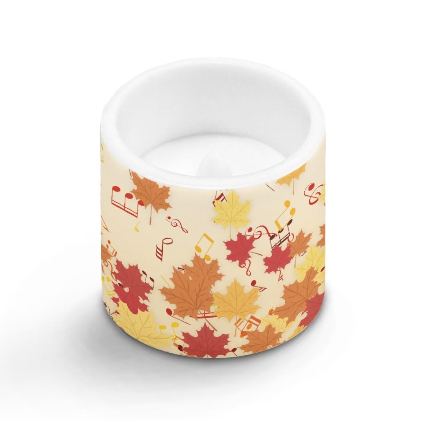 Cozeyat Harvest Leaf Nightstand Flameless Candles 4 Pack Battery Operated LED Pillar Candles with Remote Control Timer Waterproof Dancing Flame for Indoor Outdoor