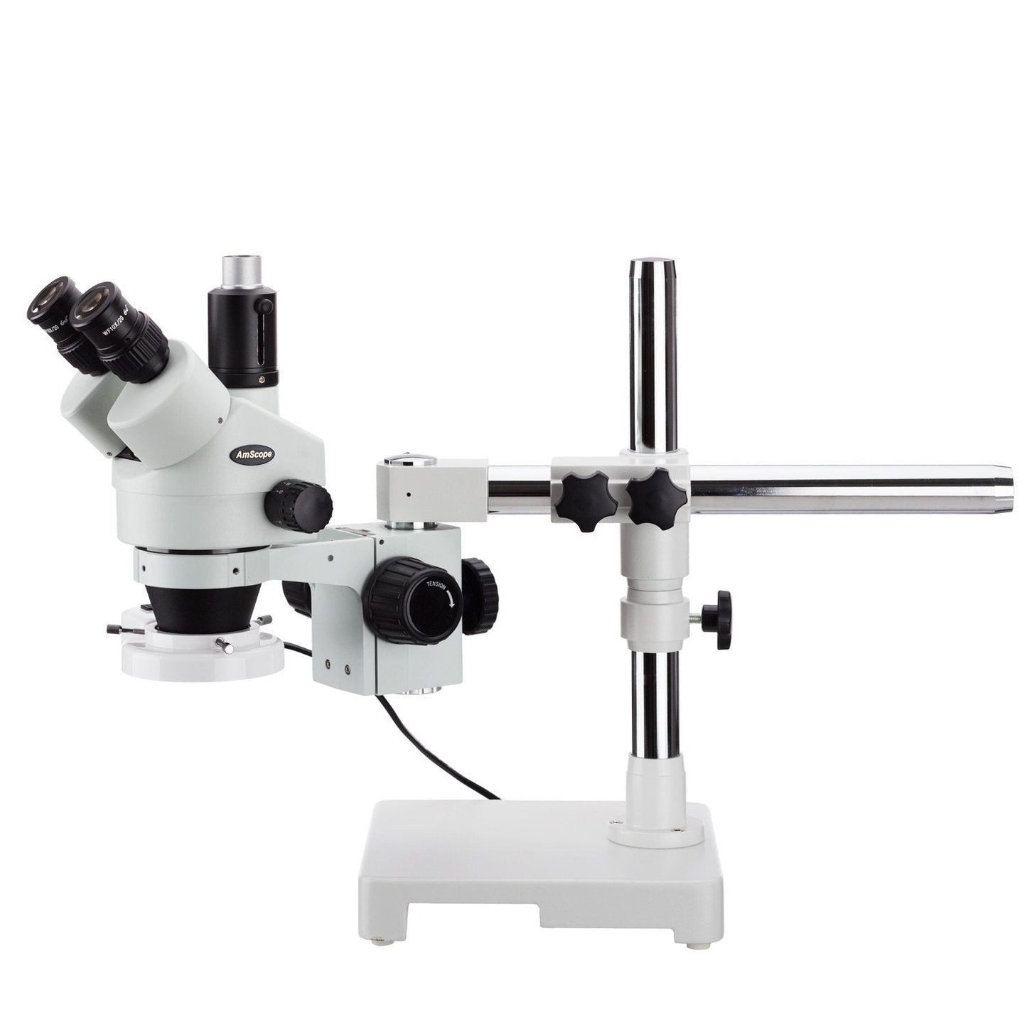 AmScope 3.5X-180X Trinocular Stereo Zoom Microscope with Fluorescent Ring Light and 10MP USB3 Camera