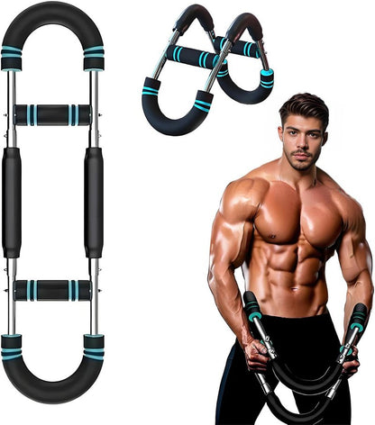 Twister Arm Trainer,60-100 lbs Adjustable Arm Trainer for Men with Chest Clip Muscle,Portable Chest Trainer for Men Home & Gym,Detachable Chest Workout Equipment for Upper Body Strength Training