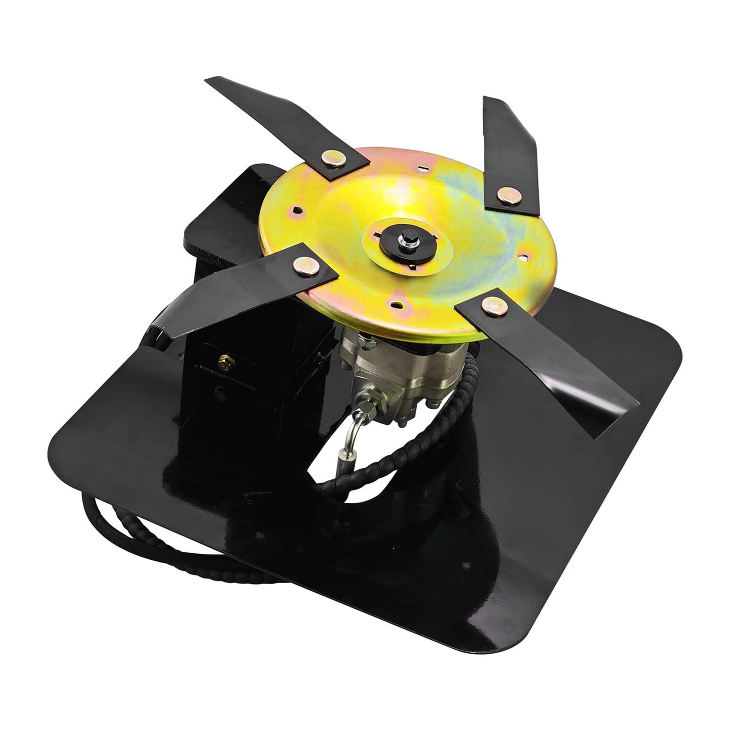 LUFT MEISTAR Hydraulic Flail Mower Brush Cutter Attachment for 1-2.0 Ton Mini Excavator Grass (Includes 8 Blades)