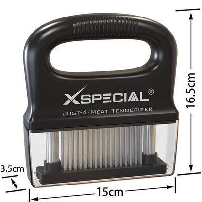 Meat Tenderizer Tool - 48 Blade Stainless Steel Needle Tenderizer for Steaks, Chicken, Pork - Heavy Duty Kitchen Tenderizing Tool - Dishwasher Safe