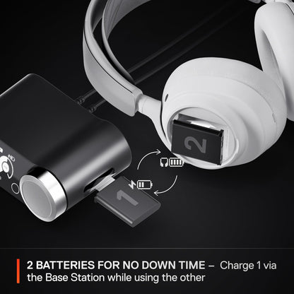 SteelSeries Arctis Nova Pro Wireless Xbox Multi-System Gaming Headset - Neodymium Magnetic Drivers - Active Noise Cancellation - Infinity Power System - Xbox, PC, PS5, PS4, Switch, Mobile - White