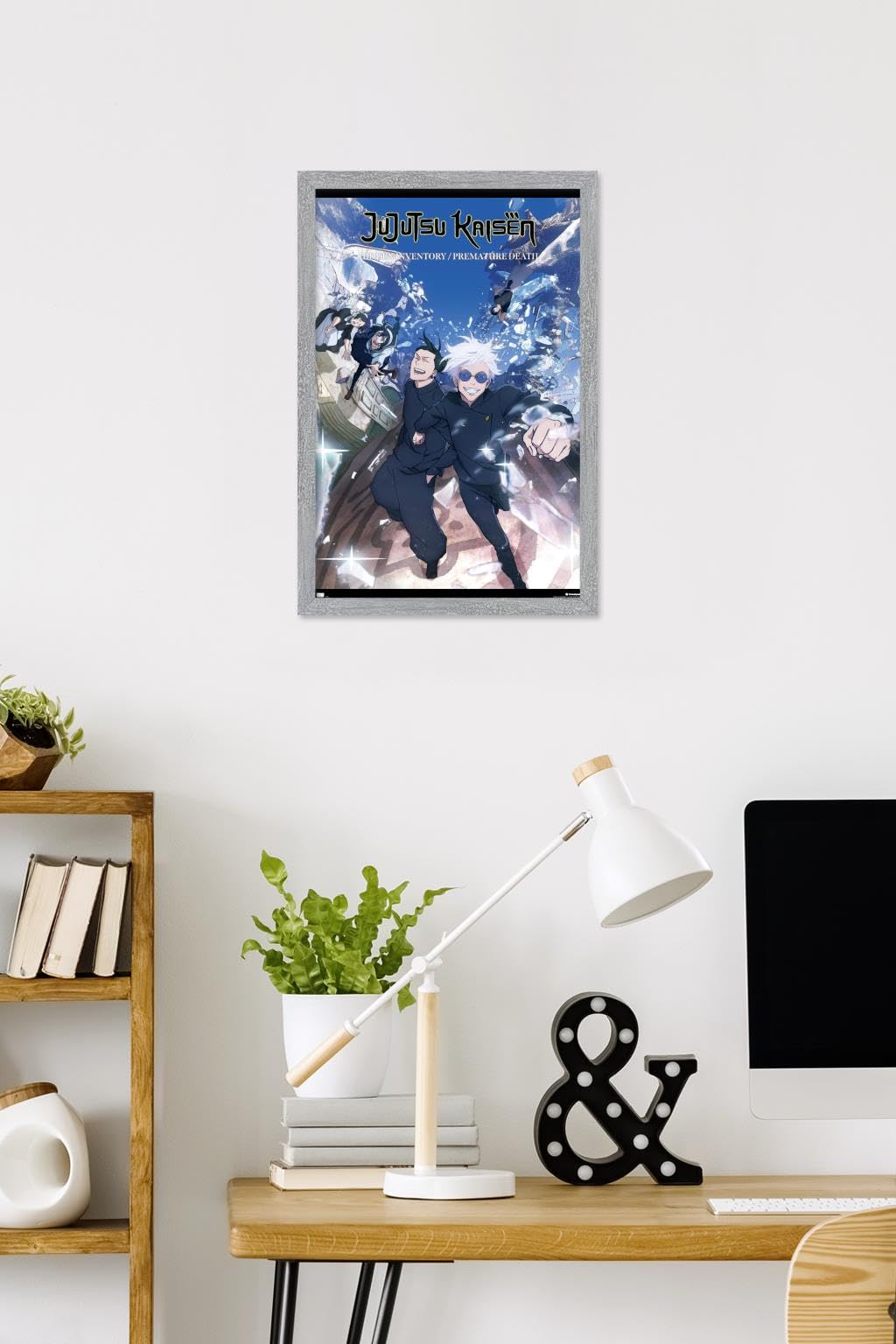 Jujutsu Kaisen: Season 2 - Hidden Inventory Key Art Wall Poster, 22.4L" x 14.7W", Gray Framed Version