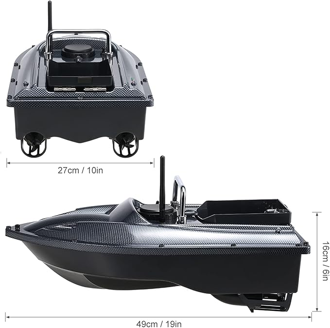 Bait Boat for Fishing RC Fishing Bait Boat for Carp Fishing - 546Yards Remote Control with 3.3lbs Loading (Grey)