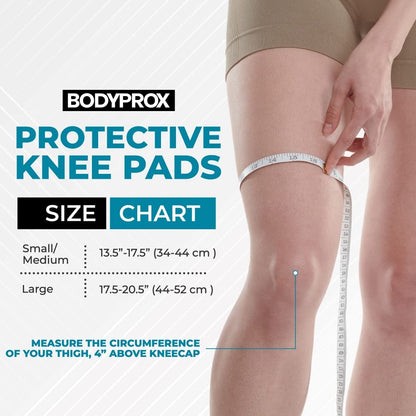 Bodyprox Protective Knee Pads, Thick Sponge, Collision Avoidance Knee Sleeve (Large)
