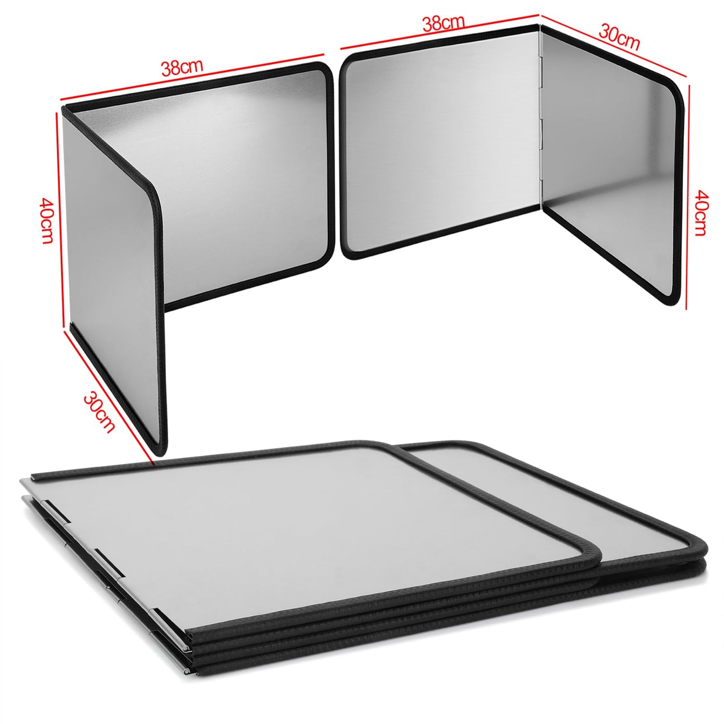Foldable Stove Splatter Guard Grease Shield Nonstick Oil Stove Splash Guard Cooking Splatter Screen Kitchen Backsplash Protector For Stove Top Wall Gas Range Frying Pan Camping… (Height 40cm)