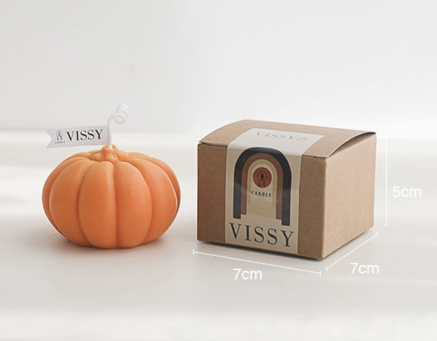 Pumpkin Shaped Scented Candle,150G Fruit Aroma Soy Wax Decorative Candle for Table Photo Prop Birthday Gift,Prefect for Meditation Stress Relief Mood Boosting Bath Yoga (White)