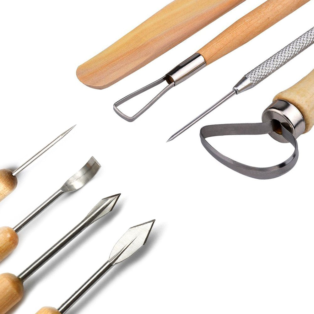 Meuxan 30PCS Pottery Tools Clay Sculpting Tool Set