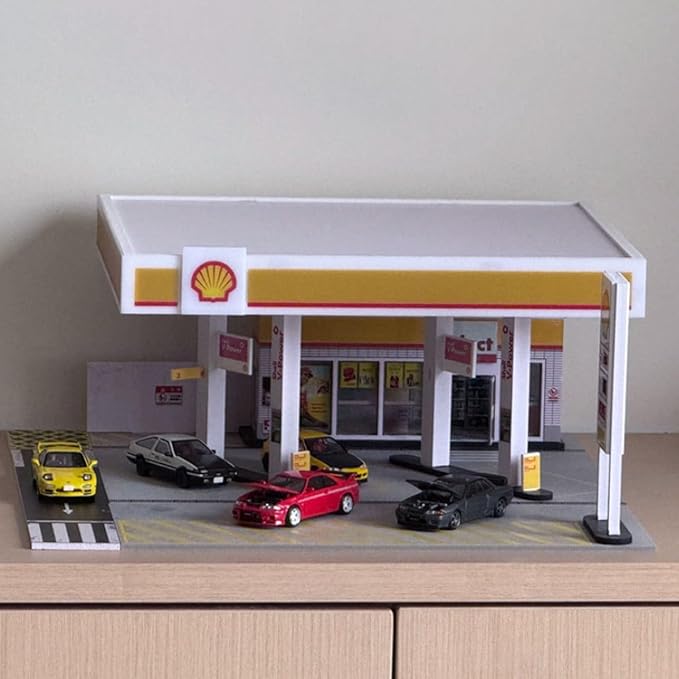 1/64 Scale Mini Building Scene Model (Cars Figures Not Included)