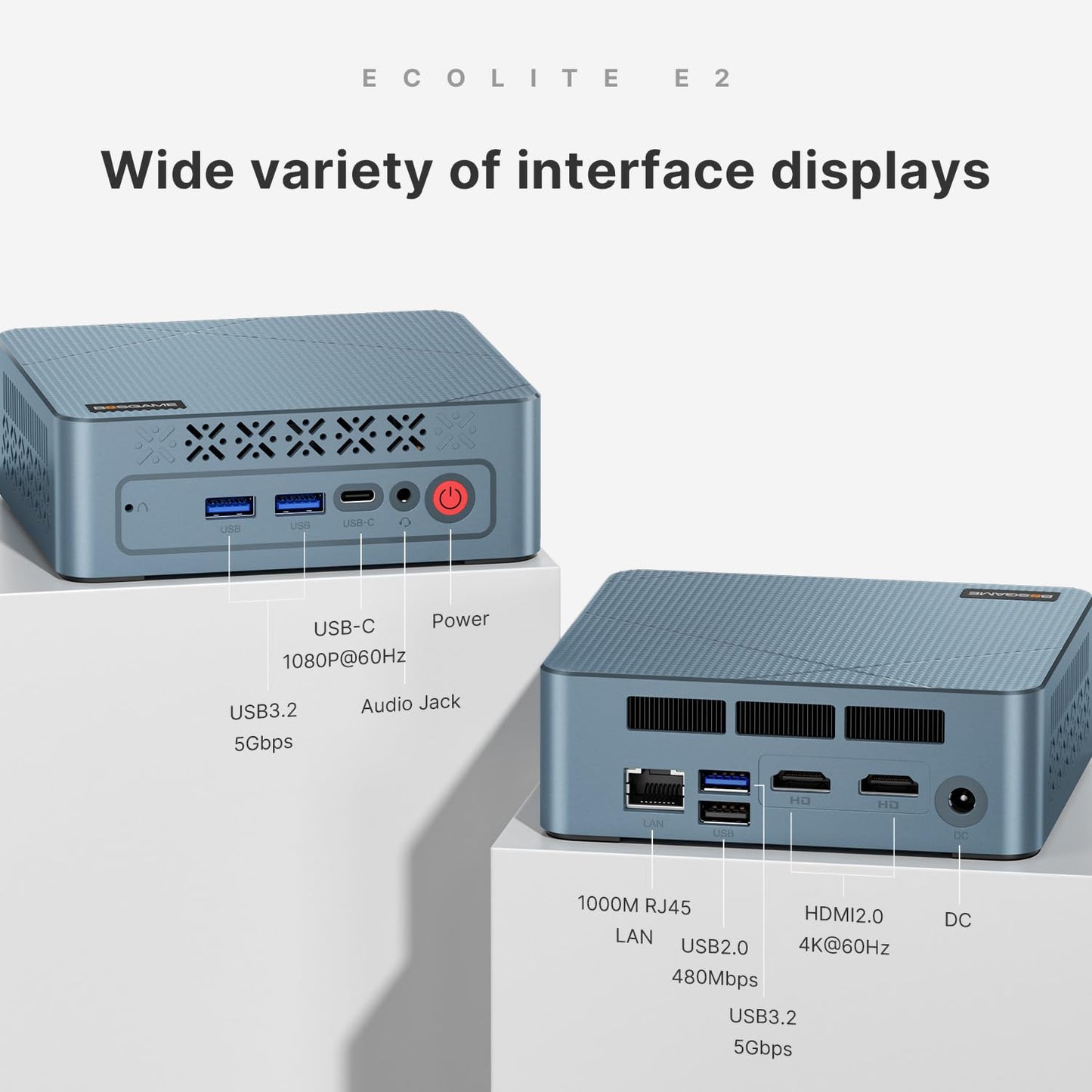 BOSGAME Mini PC Ryzen 5 3550H 11 Pro Mini Computers, 16GB DDR4 RAM 512GB PCIe SSD, Vega 8 Graphics Triple 4K 60Hz Displays, USB 3.2 x3, USB 2.0x1, HDMI x2, WiFi5 BT5.0