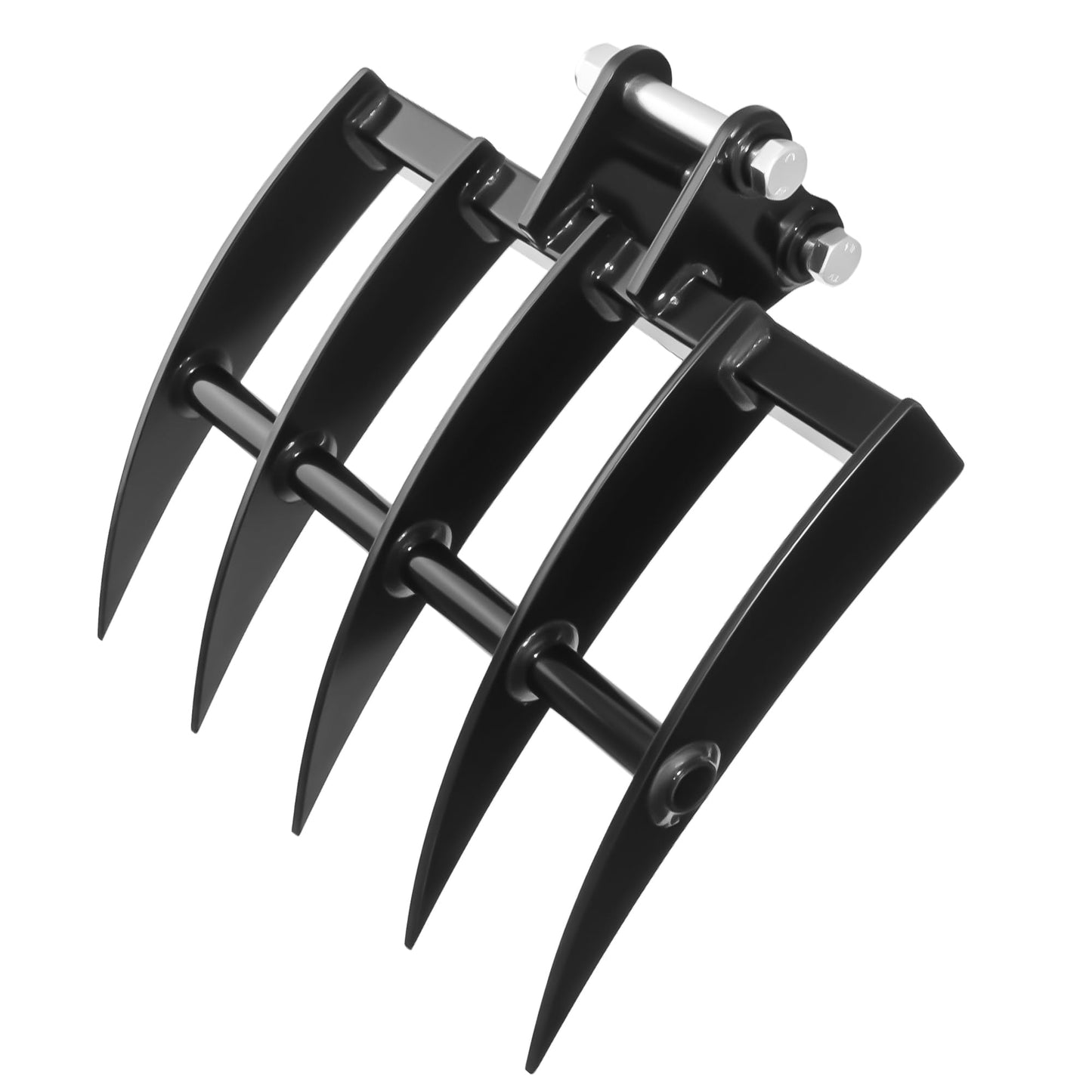 Mini Excavator Rake, Metal Wide Backhoe Rake Fit for 0.8T-1.5T Mini Excavators Attachments Use for Land Clearing, Debris Removing, Soil Spreading