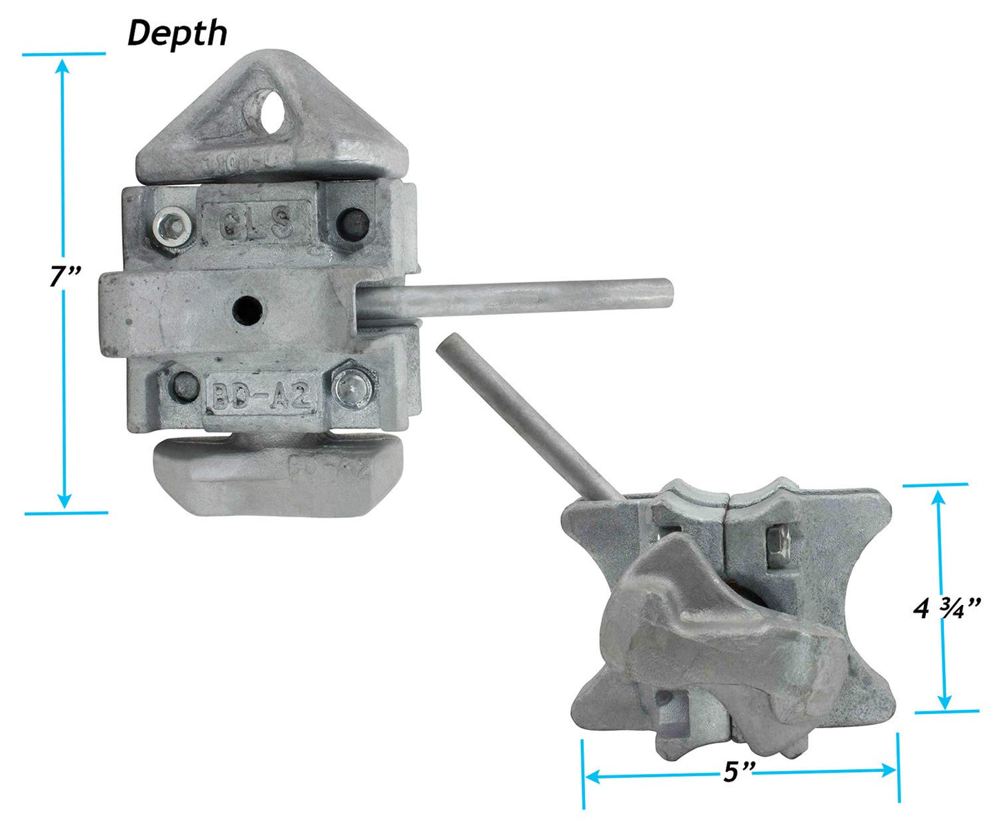Mytee Products (8 Pack) Sea Rail Shipping Container Manual Twist Lock Left-Right Handlocking Casting Steel - No Lever Required