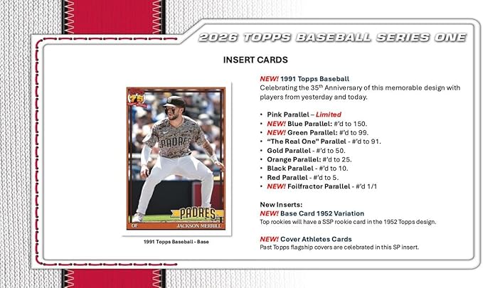 2026 Topps Series 1 Baseball Hobby Jumbo Box