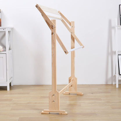 Embroidery Hoops Stand, 360 Degree Adjustable Embroidery Stand,Cross Stitch Frame Stand,Wooden Frame Cross Stitch Floor Stand for Cross Stitch Needlework Art Craft Sewing