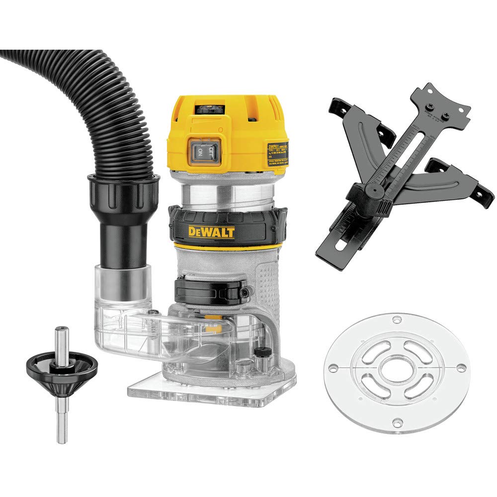 DEWALT Router, Fixed Base, 1-1/4 HP, 7.7-Amp, Variable Speed Trigger, Corded (DWP611)