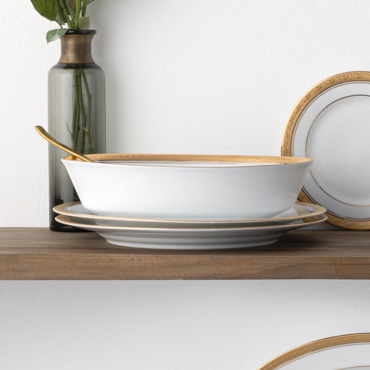 Noritake Crestwood Gold Oval Vegetable Bowl, 9.75", 32 oz.