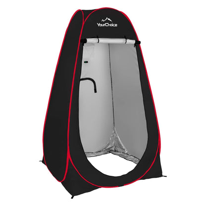 Your Choice Pop Up Privacy Shower Tent - Portable Changing Tent for Camping, Beach & Hiking - 6.2FT Lightweight with Carry Bag, Quick Setup & Full Coverage - Black