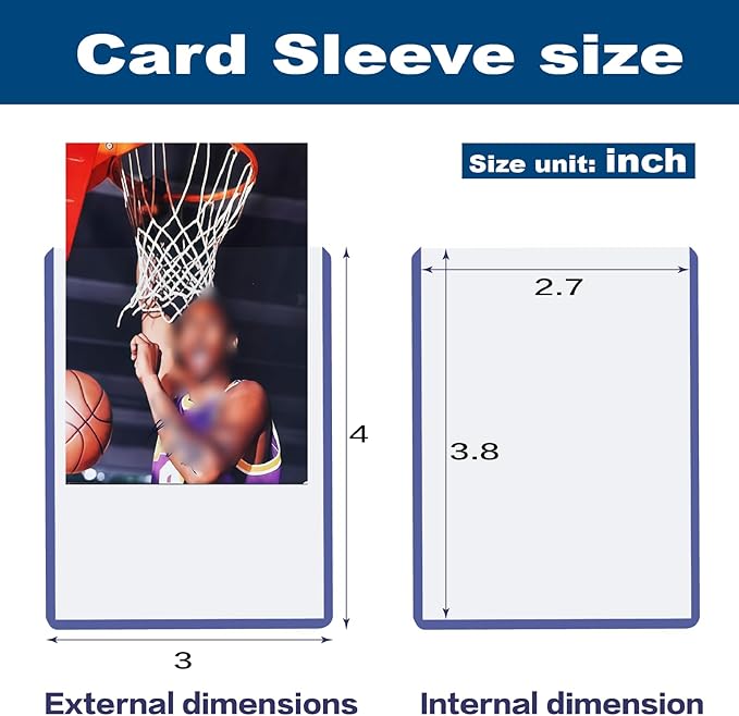 500 Hard Card Sleeves Card Toploaders for Protection for Baseball Football Premium Top Loaders for Cards Ensuring Safety (500 Hard Sleeves)