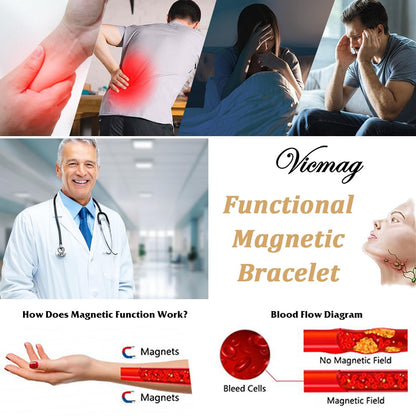 Vicmag Copper Bracelet for Men 9X Strength Magnetic Bracelet Men 99% Pure Copper with 5000 Gauss Magnets, Present Box Adjustable(Life Tree)