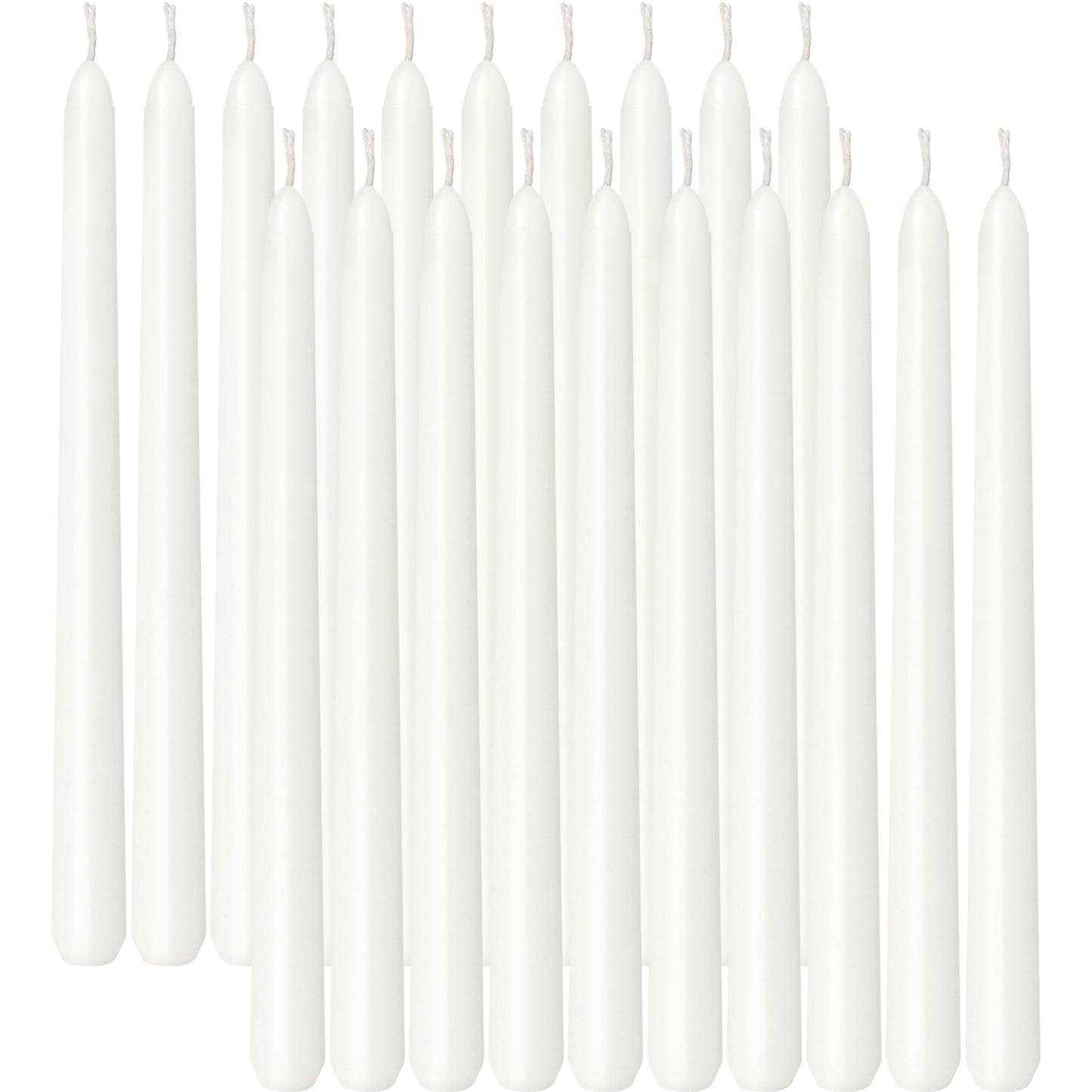 Viyffo Taper Candles, 10 Inch, 20 Pack, White – Unscented, Dripless & Smokeless Design, Up to 8-Hour Burn – Tall Candlesticks for Wedding, Dinner & Home Decor