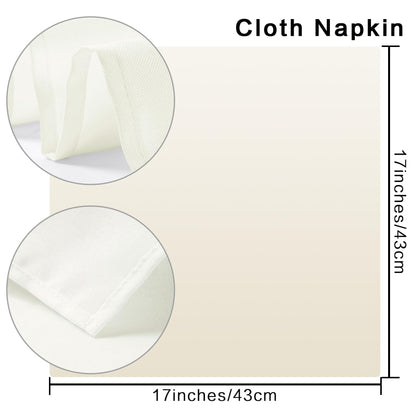 Bailarina Cloth Napkins Set of 120,17x17 inches Dinner Napkins Cloth Washable,Polyester Square Table Cloth Napkin Bulk with Hemmed Edges Ideal for Banquets, Parties and Weddings-Dusty Pink