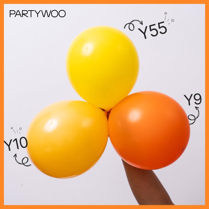 PartyWoo Orange Balloons 100pcs 12 Inch Fall Latex Helium Balloons for Birthday Baby Shower Graduation Tangerine Little Cutie Pumpkin Tropical Sunshine Boho Theme Party Decorations Orange-Y9